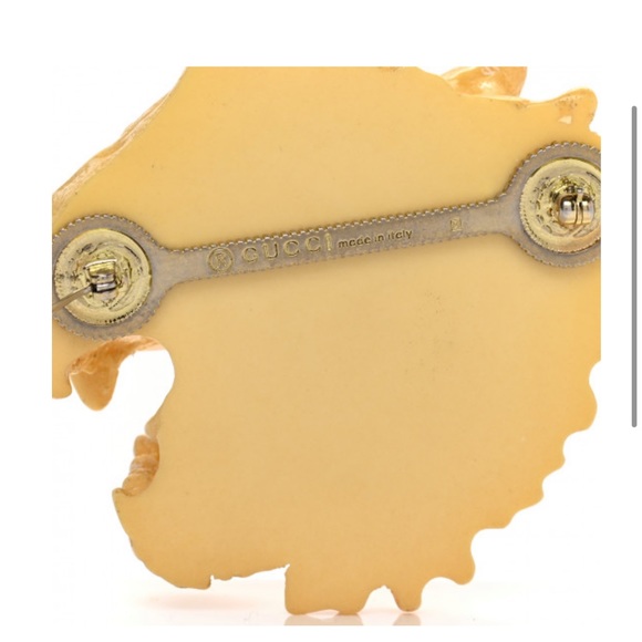 💯% Authentic Gucci Resin Crystal Rajah Brooch - Picture 3 of 7